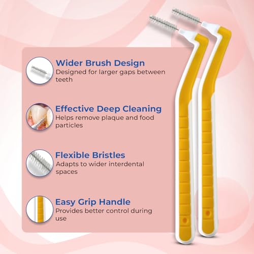 Image of ICPA Interdental Manual Thermoseal Proxa Wide Space Brush For Adult | Dental Brush | Easy Cleaning between teeth (Multicolor, Pack of 4)