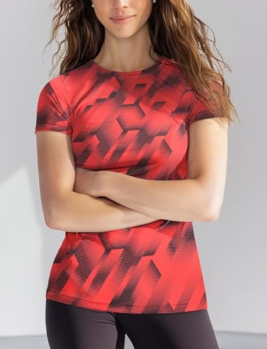 Zengjo Womens Workout Shirts Short Sleeve Quick Dry Athletic Running Yoga Exercise Tops Crewneck Activewear Tees Fitted2