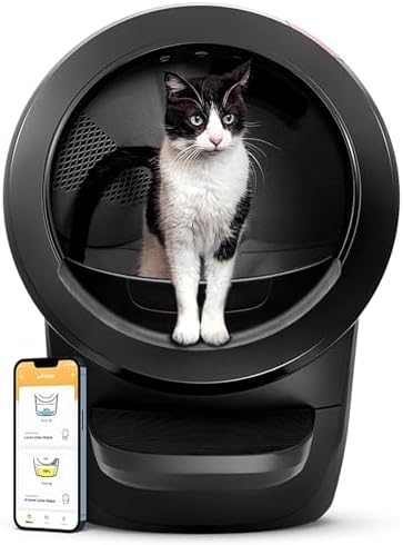 Litter-Robot 4 with Step & Fence by Whisker, Black - Automatic, S...