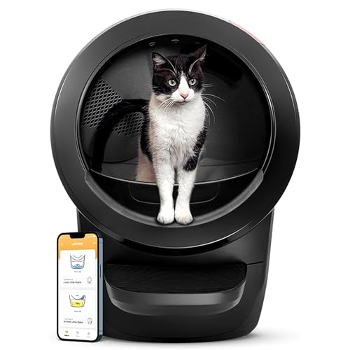 Litter-Robot 4 Supply & Accessory Bundle by Whisker, Black- Automatic Self-Cleaning Cat Litter Box, Includes Litter-Robot 4, Mat, 3 OdorTrap Packs, 10 Liners, 30 Wipes, & 2 Carbon Filters