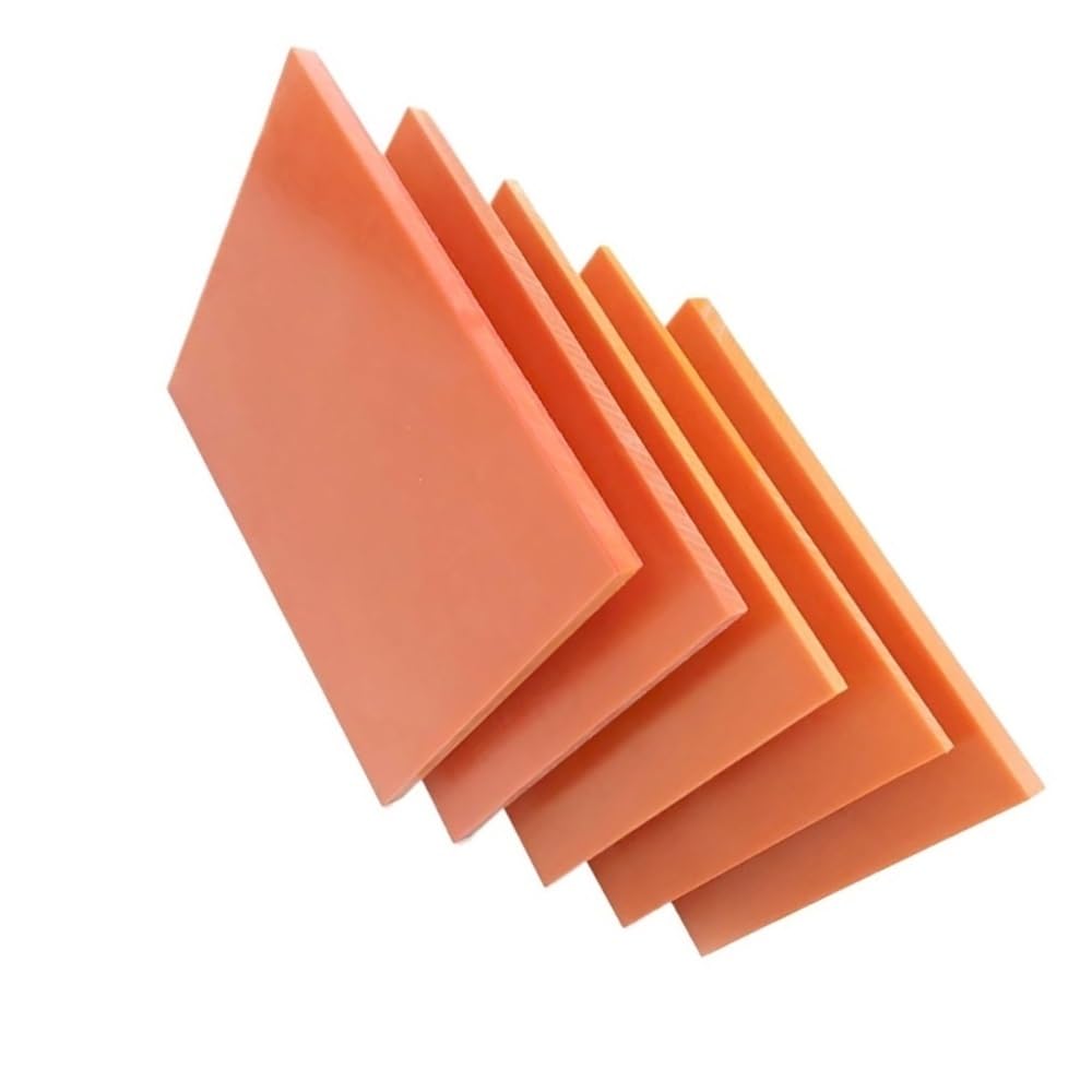 Orange Red PFCC Electric Cloth Pattern Board, Thickness 1mm-20mm Industrial Phenolic Sheet 1pc(200x200x3mm)