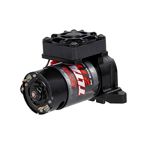 Huiop 21T 550 Brushed Motor With Cooling Fan And Motor Mount Base Holder Replacement For 1/10 Rc Car Trx-4 Trx-6 Rc Car,21T 550 Motor With Heat Sink #TOP17