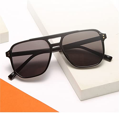 GAOXIN Retro Fashion Street Shooting Box Sunglasses Outdoor Vacation Sunshade Sunglasses (Color : E, Size : Medium)2