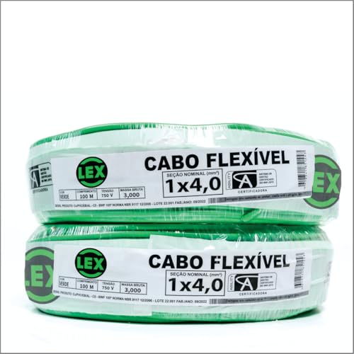 Fio Eletrico Cabo Flexivel 4mm Rolo Com 50 Metros. (Verde)