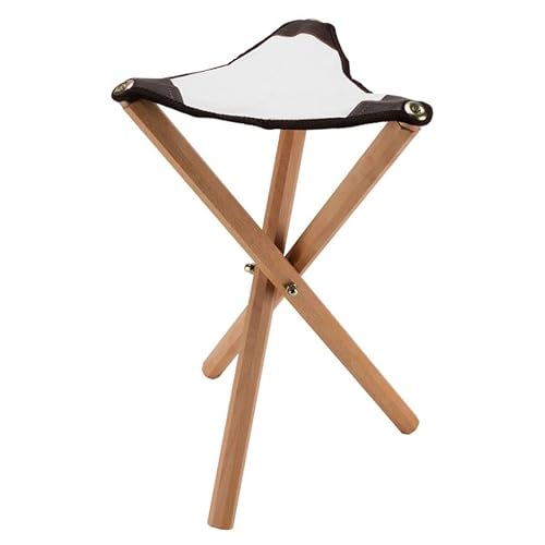 European Folding Artist Wooden Stool, 21" Walnut