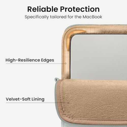 Image of tomtoc 360 Protective Puffy Laptop Sleeve for 2026 13-inch MacBook Neo A3404 A18, Water-Resistant Quilted Soft Puffer Bag Shockproof Computer Case Work Bag Fits 12-13 Inch Surface Pro Copilot+ PC