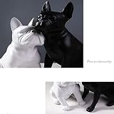 xuejuanshop Duży wystrój domu Signallovely Dog Buldog Desktop Ornament Nordic Zwierzę Żywica Rozmiar Prezenty Statua (Kolor: Duży Biały)