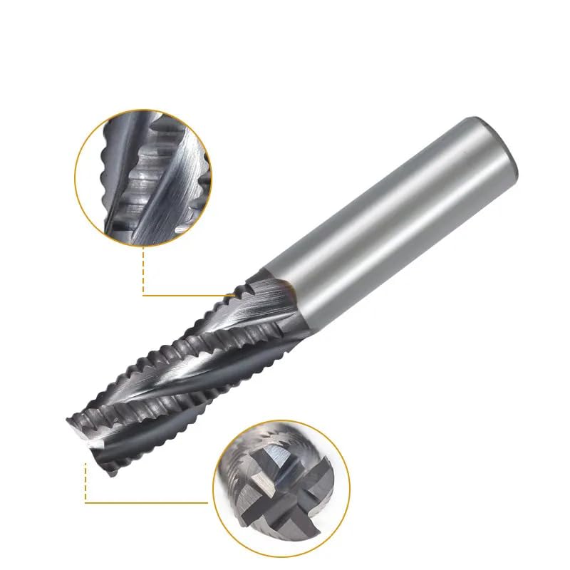 Fraise En Bout D'ébauche À 4 Cannelures, 8mm-12mm-16mm, Super Revêtement, Fraise HSS, Machine CNC, Mèche De Routeur Pour Outils En Bois/aluminium/acier,12xD12x35x85L