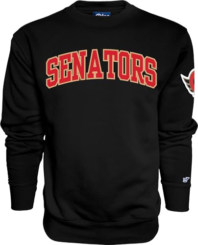 Blue 84 Ottawa Senators NHL Officially Licensed Crewneck Sweatshirt Sleeve Logo Secondary Color, Medium