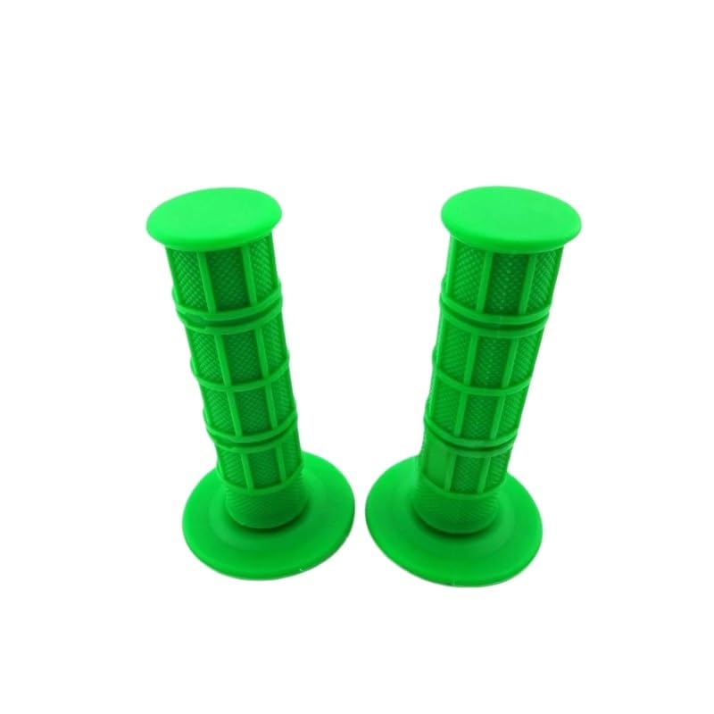 Poignée guidon moto 22mm en caoutchouc vert pour motocross