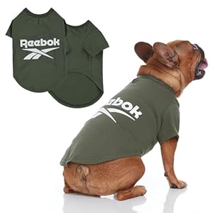 Reebok Dog Shirts – Lightweight Dog T Shirts for Small, Medium and Large Dogs, Fun Athletic Themed Dog Shirts with Reebok Design, Great Puppy Summer Clothes Outfit for All Breeds, Cute Dog Outfit