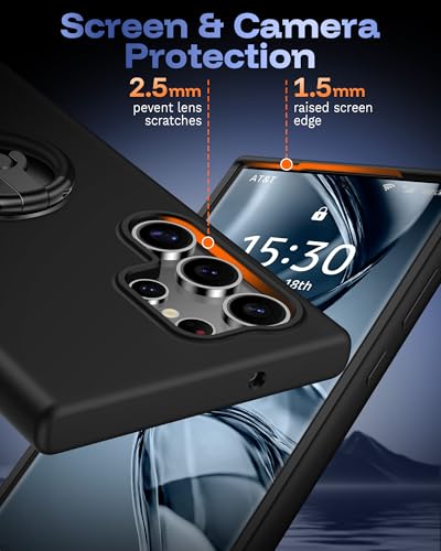 Coque Samsung S23 Ultra silicone noir pour visionnage mains libres - 6