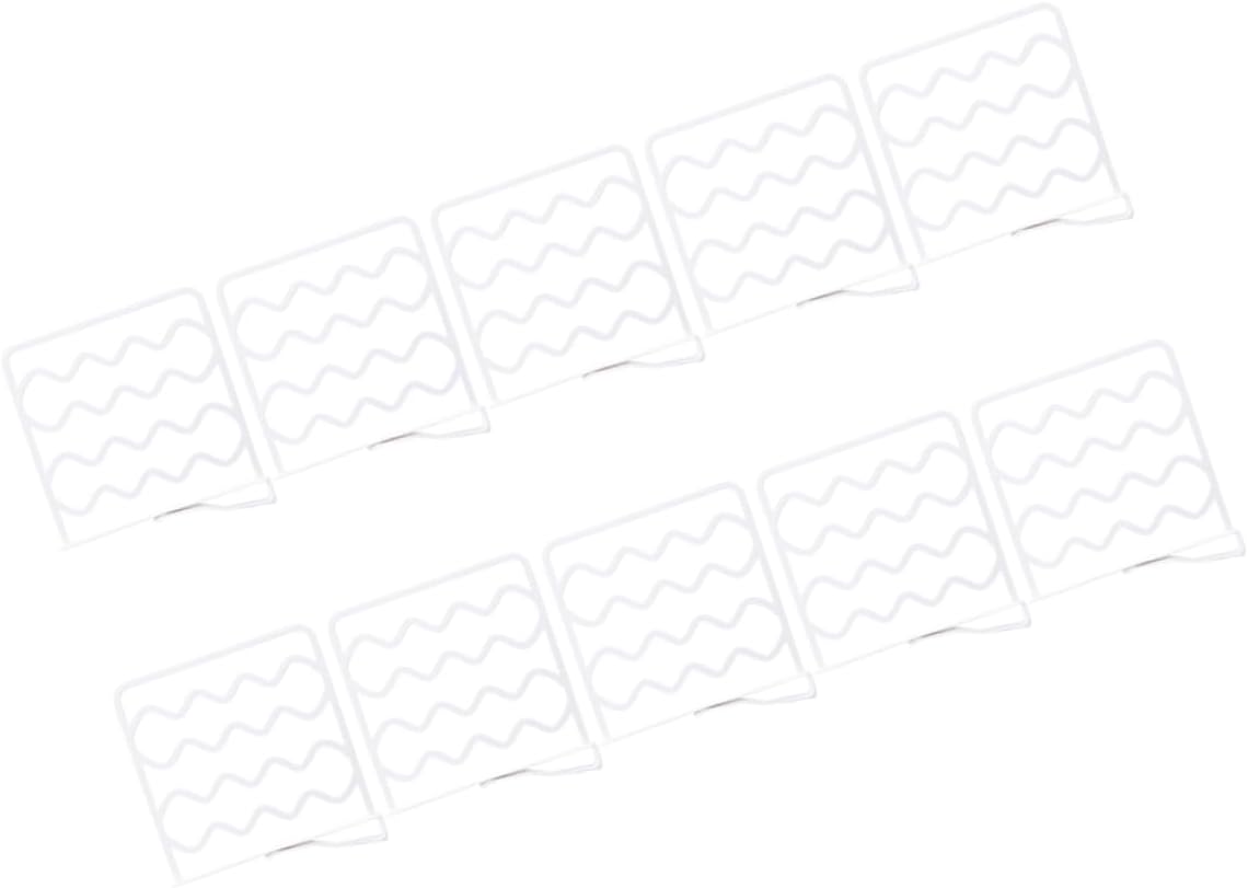 10pcs Adjustable Closet Shelf Dividers for Clothes Bags Stylish Wardrobe Organizers Space-Saving Shelf Separators for Efficient Closet Storage and Organization