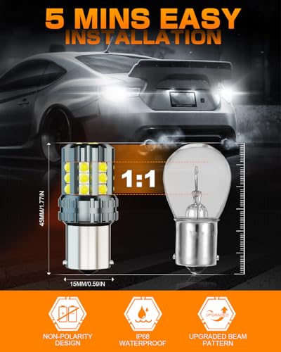 Lámparas LED 1156 BA15S Compatibles para Tractor Mower miniatura 2