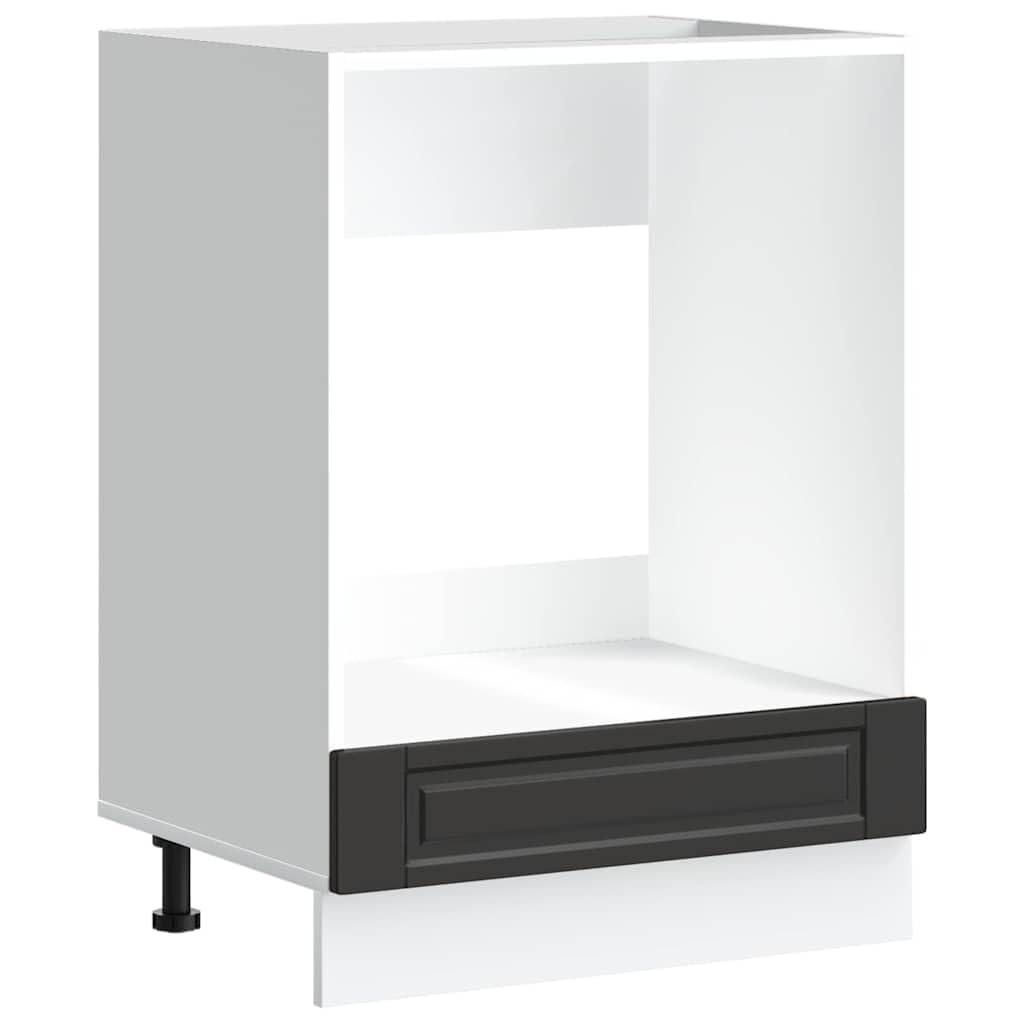 vidaXL Oven Cabinet Porto Black Engineered Wood