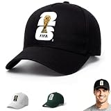 2026 FIFA World Cup Official Baseball Cap for Men Women, Adjustable Soccer Hat, Cotton Breathable Unisex for Outdoor Sports and Game Day Black