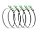 GLIDESTORE 6-Inch Hose Clamps Stainless Steel (Adjustable 5 1/2-6 1/3 Inch Diameter), Easy Turn Thumb Screw Metal Clamp, Ideal for Dryer and Plastic Vent Ducts, 5-Pack (Easy Turn Clamp)