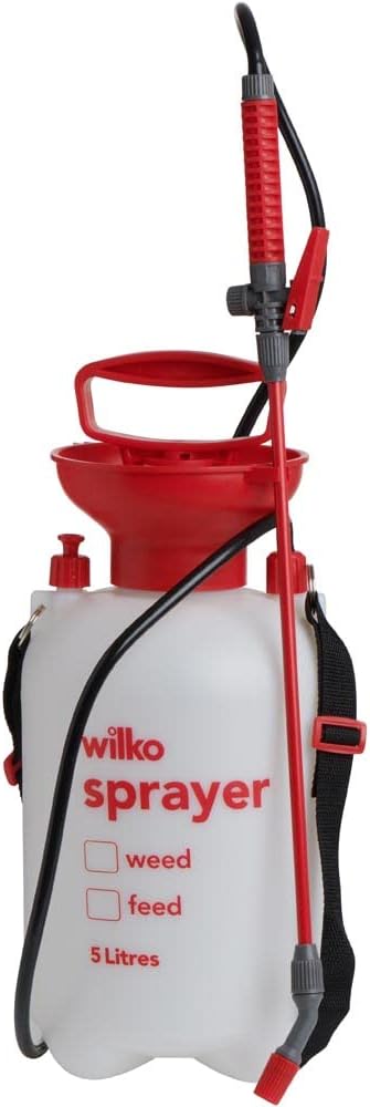 wilko 5-litre Water Pressure Sprayer, Adjustable Nozzle, Perfect for Watering Large Areas