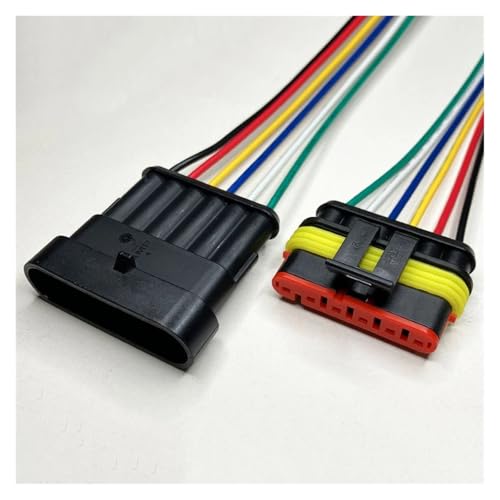 Adaptateur de câble de moto 1.5mm étanche connecteur câblage automobile 6 trous