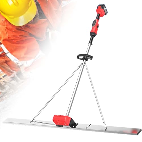 LFfwynog Strumento di Finitura del Cemento Alimentato a Batteria, Kit Vibrante per massetto in calcestruzzo, Righello per livellamento delle superfici in calcestruzzo 1.5M