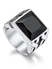 09 Steel Celtic Knot-Black Onyx