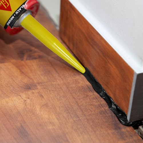 Image of SIKA Sikaflex Construction Sealant - Black, Paintable Polyurethane, All-Purpose for Sealing Joints & Gaps, 10.1 fl. oz Cartridge - Weatherproof, Durable, Non-Corrosive