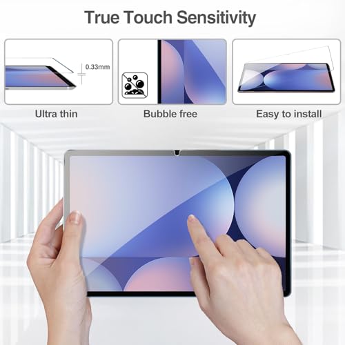 ProCase 2 Pack Screen Protector for Galaxy Tab S10 Plus 2024/Tab S9 FE Plus/S9 Plus/S8 Plus/S7 FE/S7 Plus 12.4 inch 2023, Tempered Glass HD Clear Film Guard for Tablet SM-X820/X610/X810/X800/T730/T970