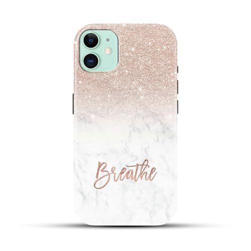 Image of COLORflow Back Cover Compatible with iPhone 11 | (Best for Girls) Quotes (Breathe) Marble | Designer Printed Glossy Armoured Bumper Back Cover Compatible with iPhone 11