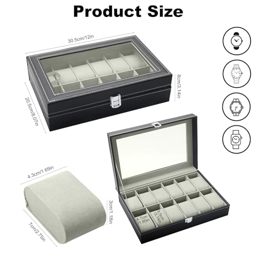 Boîte à montres 12 emplacements pour sublimer votre coiffeuse - 3