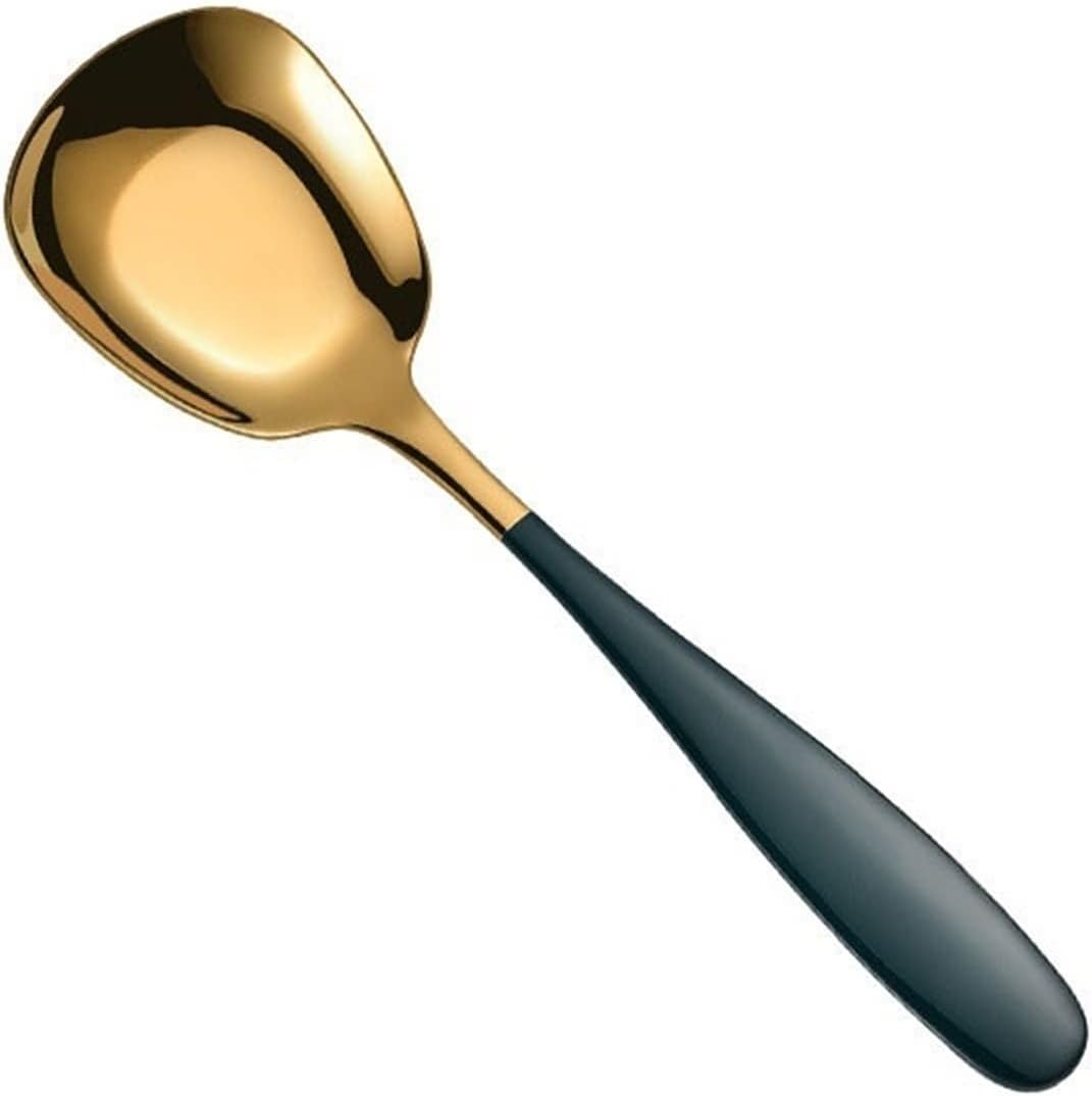 Cooking 304 Stainless Steel Long Handle Flat Bottom Spoon (Color : 1) (1)