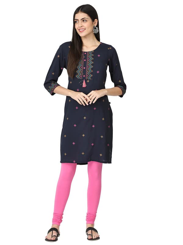 Image of Robinbosky Cotton Churidhar Leggings for Women - Stylish, Stretchable & Flattering Fit for All-Day Comfort