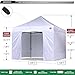 ABCCANOPY Heavy Duty Easy Pop up Canopy Tent with Sidewalls 10x10, White