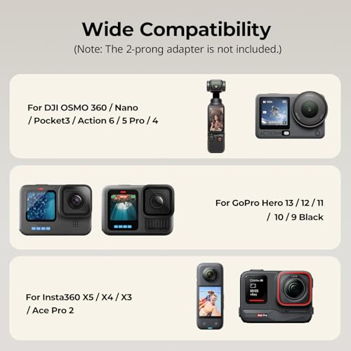 Image of SmallRig Magnetic Backpack Strap Clip Mount for GoPro Hero 13 /12 /11 /10, for DJI Osmo Nano Action 6 /5 Pro /4 /3 /Pocket 3, for Insta360 X5 /4 /3 /Ace Pro 2, with Ball Head Adapter Base Mantis Hook - 5722 | Adapter Base for DJI Osmo Nano /Action 6 /5 Pro /4, for Insta360 X5 /4 /3 /Ace Pro 2 /Go Ultra, for GoPro 13 /12 /11, for AKASO - 5722