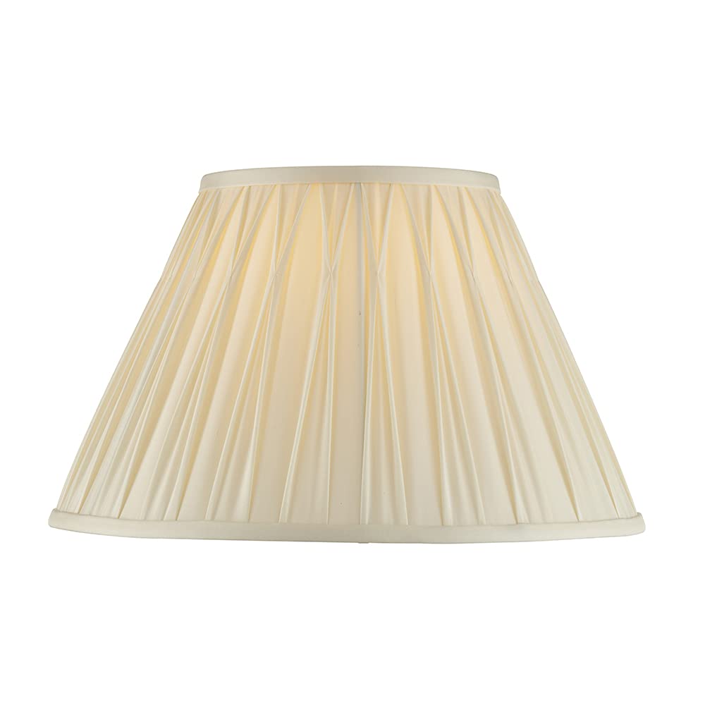 Lampshade Cream 14"" Tapered Chatsworth Ivory Silk 355mm Endon 94353