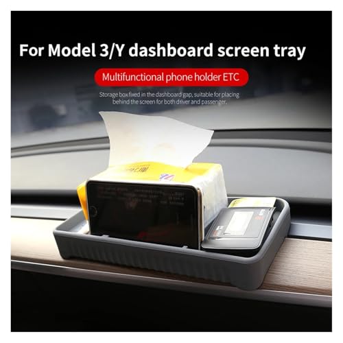 Boîte de rangement magnétique Tesla Model 3 Y plateau silicone