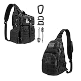 G4Free Tactical Sling Military Shoulder Backpack EDC Assault Range Bags and Tactical Sling Backpack Military Daypack Molle Chest Shoulder Bag