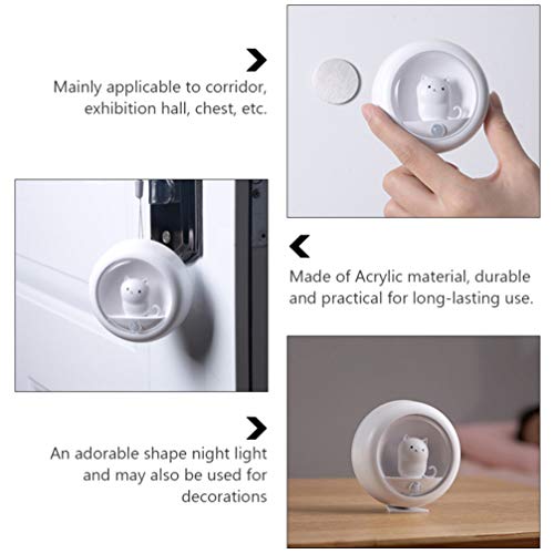 Uonlytech Luz noturna com sensor de corpo, linda luminária para quarto de gato e quarto com USB e ca