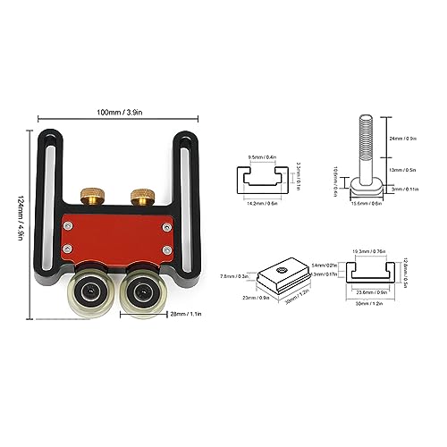 Precision Stock Guides for Table Saw, Table Saw Stock Roller Dual Universal Featherboards with Sliding Blocks Feather Board Auxiliary Tool for Table Saw Router Table Band Saw - Image 2