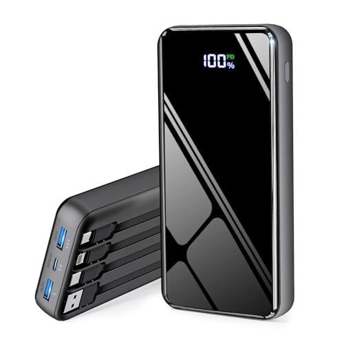 Portable Charger with Built in Cables, 50000mAh,22.5W Power Bank