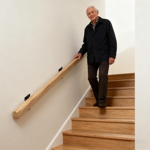 Rambarde d'escalier antidérapante en kit complet avec supports - 7