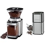 CUISINART Coffee Grinder, Electric Burr One-Touch Automatic Grinder with18-Position Grind Selector & DCG-12BC Grind Central Coffee Grinder, Blade, Silver