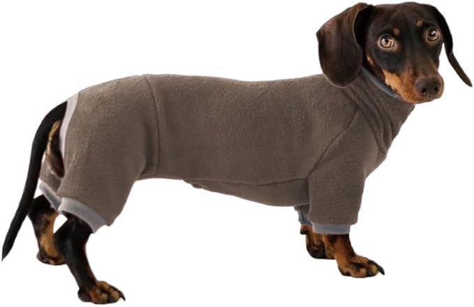 Rollkragenpullover für Dackel-Hunde – Warme Winterkleidung für Dackel, Winteroutfit für Teckel(Braun, XS)
