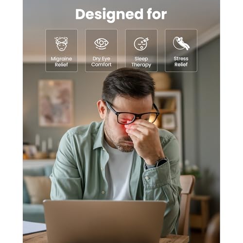 Image of BOB AND BRAD Eye Massager with Heat and Cooling, FSA Eligible HSA Birthday Gifts for Men Women Mom Husband, EyeOasis 3 Eye Massager for Migraines, Heated Eye Mask for Dry Eyes Relief Improve Sleep