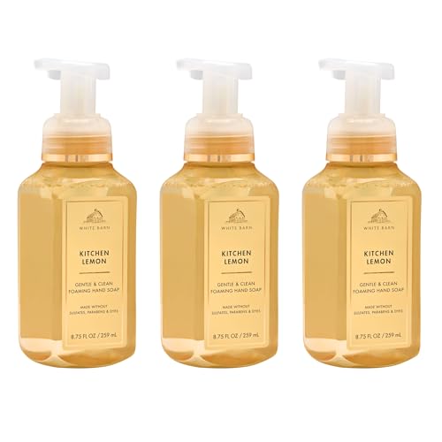 Bath & Body Works Kitchen Lemon Gentle & Clean Foaming Hand Soap - Germ-Cleansing Hand Soap with Gentle Cleansing & Conditioning Formula - Dermatologist Approved - Thoughtful Gift - 3-Pack