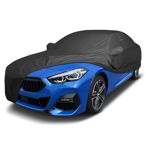 Image of iCarCover Premium Custom Car Cover for 2020-2025 BMW 2-Series Gran Coupe, M235i Heavy Duty Waterproof All Weather UV Sun Protector Custom Fit Full Exterior Indoor Outdoor Protection Car Cover (Black)