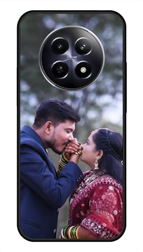Image of NDCOM for Customised Realme 12, 12x, C65 5G, Narzo 70x, Narzo N65 5G Back Cover DIY Personalised Photo Design | Customized Gift Custom Text Name Printed Glass Case