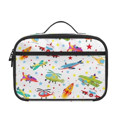 Cute Airplane Lunch Box Kids Girls Reusable Insulated Lunch Tote Bag for Work School Picnic Camping