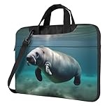 Excellente protection : le sac à bandoulière pour ordinateur portable est fabriqué en tissu Oxford polyester 600D durable et doublure en peluche douce, offrant une protection à 360 degrés pour votre ordinateur portable, protégeant votre appareil contre les chutes accidentelles, les chocs, les chocs et les rayures.