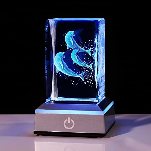 Dolphin Gifts For Women Girls Home Decorations, 3D Crystal Dolphin Decor Figurines Stuff Gifts For Dolphin Lovers Mom Men Her Statue Paperweight Birthday For Best Friend Kids #TOP17