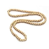 COLORFUL BLING 8MM Natural Wood Bead Necklace Africa Wooden Chain Statement Unisex Chunky Strand Necklaces Hip Hop Jewelry-light